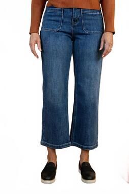 NEW TEA N ROSE women's tori wide leg denim jeans in indigo